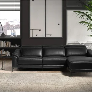Fauteuil rechts in zwart leer 6205 ANGEL CERDA Fauteuil rechts in zwart leer 6205 ANGEL CERDA