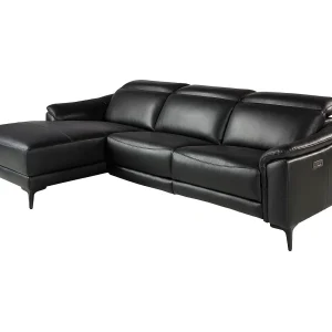 Fauteuil links in zwart leer 6206 ANGEL CERDA Fauteuil links in zwart leer 6206 ANGEL CERDA
