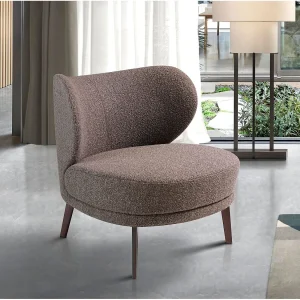 Fauteuil met bruine stoffen bekleding 5079 ANGEL CERDA Fauteuil met bruine stoffen bekleding 5079 ANGEL CERDA