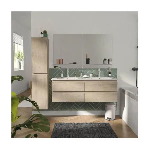 Dubbele unit + spiegel + kraan + SORRENTO kolom