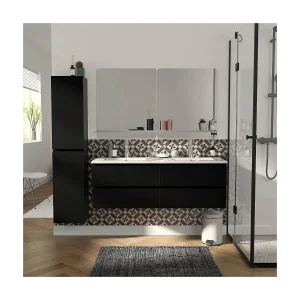 Dubbele unit + spiegel + kraan + SORRENTO kolom