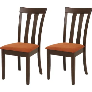 Eetkamerstoel MCW-G46 (set van 2), donker frame, oranje Eetkamerstoel MCW-G46 (set van 2), donker frame, oranje