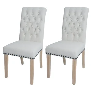 Eetkamerstoel MCW-O66 (set van 2),  wit