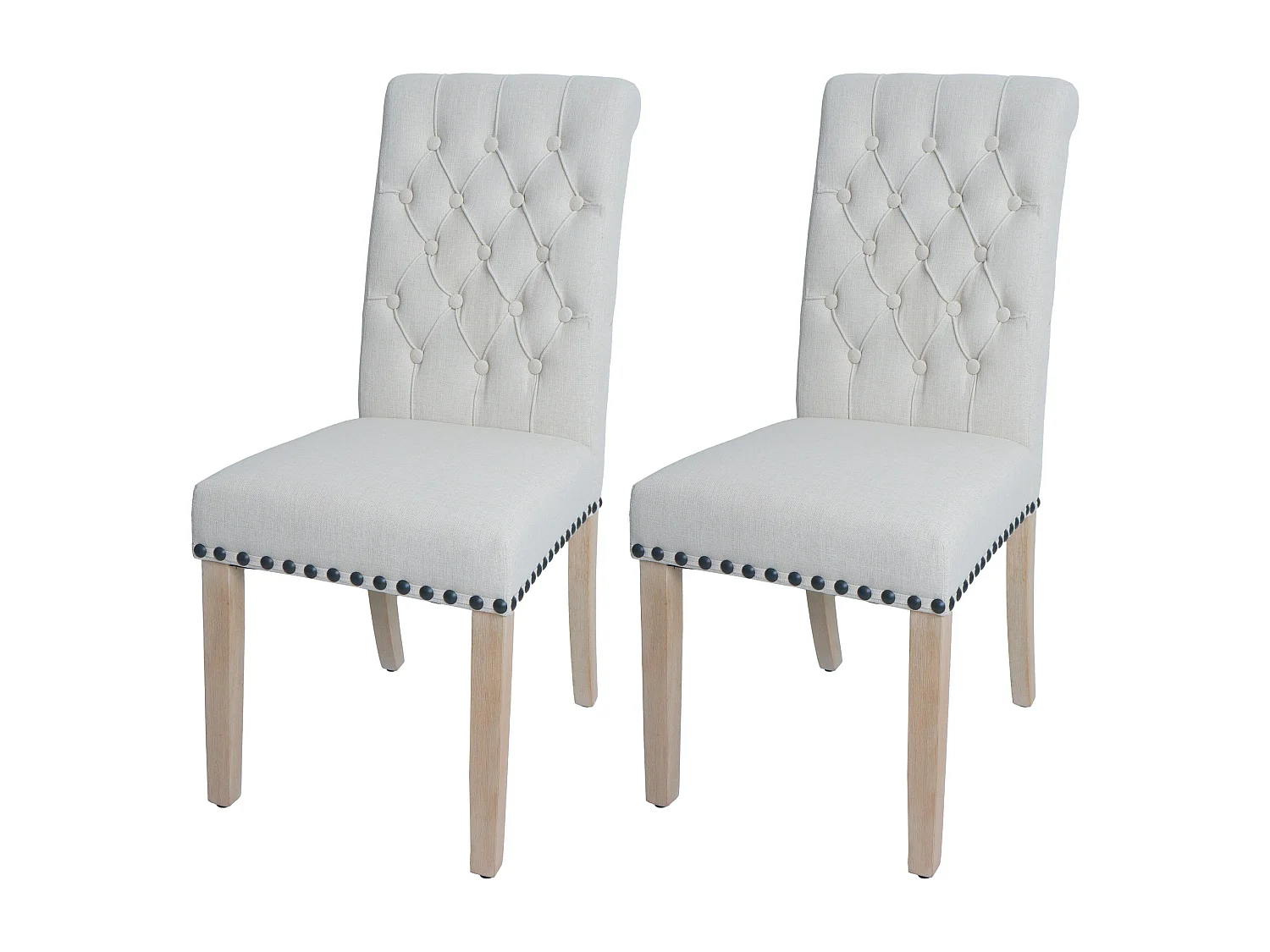 Eetkamerstoel MCW-O66 (set van 2), wit