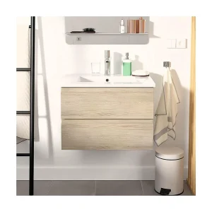 Enkele wastafelset 60cm met keramische bovenkant en chromen kraan SORRENTO Enkele wastafelset 60cm met keramische bovenkant en chromen kraan SORRENTO