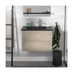 Enkele wastafelset 60cm met keramische bovenkant en chromen kraan SORRENTO Enkele wastafelset 60cm met keramische bovenkant en chromen kraan SORRENTO