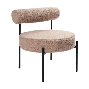 Fauteuil ALPHA Bouclé Taupe