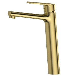 Full wastafelmengkraan hoog geborsteld goud – Essebagno Full wastafelmengkraan hoog geborsteld goud – Essebagno