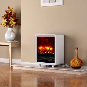 Elektrische haard BALDERIA George – Elektrische haard, verwarming 2000 W – Wit Elektrische haard BALDERIA George – Elektrische haard, verwarming 2000 W – Wit