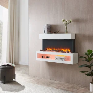 Elektrische haard BALDERIA Nikos – Wandhaard, 2000 W – Wit