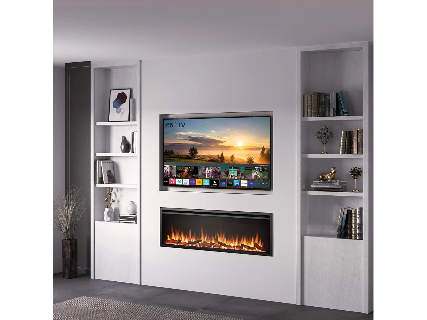 Elektrische haard BALDERIA Atalanta 60 - Inbouwhaard, 1500 W - Zwart