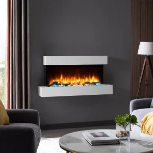 Elektrische haard BALDERIA Ignis – Wandhaard – wit Elektrische haard BALDERIA Ignis – Wandhaard – wit