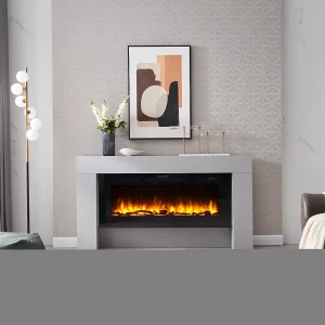 Elektrische haard BALDERIA Zeus – staande haard, verwarming 2000 W – betonlook Elektrische haard BALDERIA Zeus – staande haard, verwarming 2000 W – betonlook