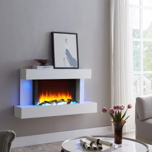 Elektrische haard BALDERIA Aieda – staande haard, verwarming 2000 W – wit Elektrische haard BALDERIA Aieda – staande haard, verwarming 2000 W – wit