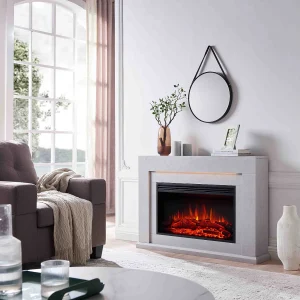 Elektrische haard BALDERIA Xerxes – Staande haard, verwarming 2000 W – Betonlook Elektrische haard BALDERIA Xerxes – Staande haard, verwarming 2000 W – Betonlook