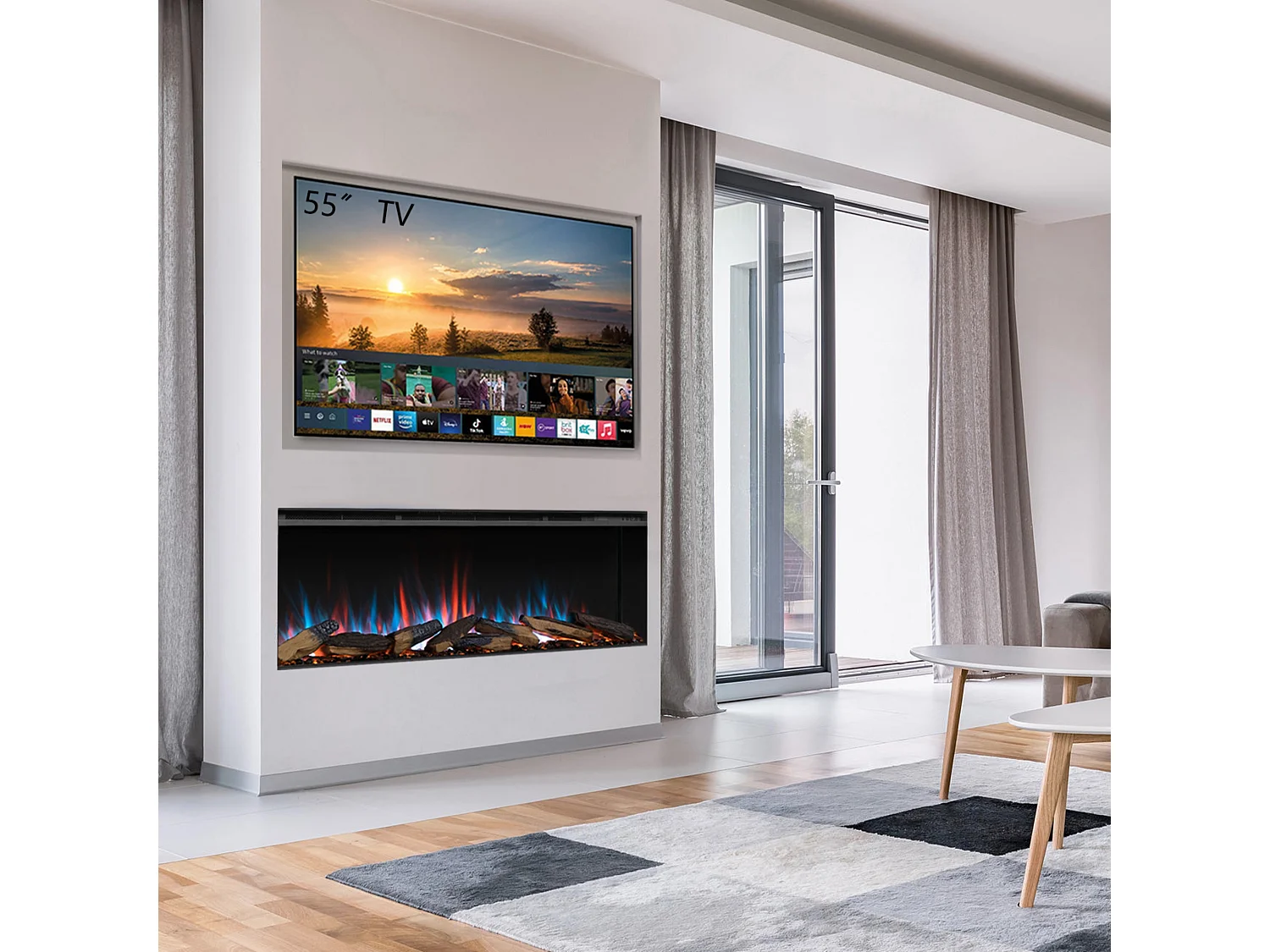Elektrische haard BALDERIA Athena smart 52 - Inbouwhaard - Zwart