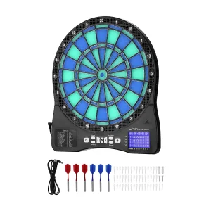 Elektronisch Dartbord SucceBuy voor 8 Spelers, Dartbord LED-verlicht met 48 Spellen en Meer dan 500 Varianten, 6 Dartpijlen voor Een Feestje Elektronisch Dartbord SucceBuy voor 8 Spelers, Dartbord LED-verlicht met 48 Spellen en Meer dan 500 Varianten, 6 Dartpijlen voor Een Feestje
