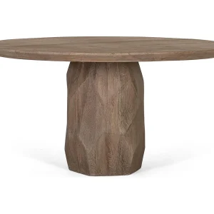 Tafel met mandestoel, ambachtelijk vervaardigd in massief hout, 150 cm