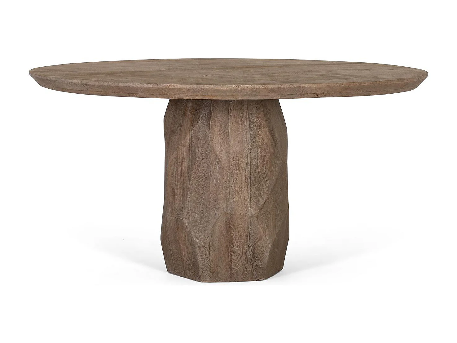 Tafel met mandestoel, ambachtelijk vervaardigd in massief hout, 150 cm