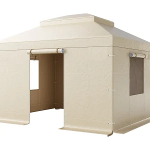 Gazebo Winterhoes SucceBuy, 3,05 x 3,65 m, Afdekking voor Gazebo met Dubbele Stijve Dak, met Zijwanden, Gaasramen, Materiaal PE Hoge Dichtheid Gazebo Winterhoes SucceBuy, 3,05 x 3,65 m, Afdekking voor Gazebo met Dubbele Stijve Dak, met Zijwanden, Gaasramen, Materiaal PE Hoge Dichtheid