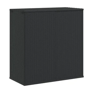 Evans Tuinbox 100x49x103,5 cm polyetheen rattan zwart Evans Tuinbox 100x49x103,5 cm polyetheen rattan zwart
