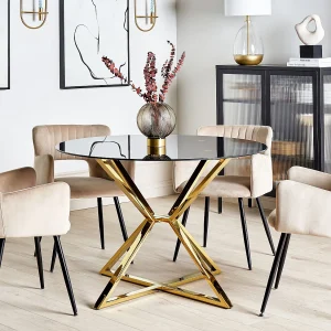 Eettafel BOSCO Zwart 105 cm 105 cm Veiligheidsglas Eettafel BOSCO Zwart 105 cm 105 cm Veiligheidsglas