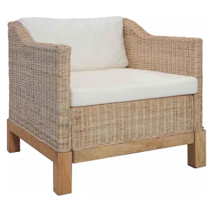 Fauteuil met kussens natuurlijk rattan Fauteuil met kussens natuurlijk rattan