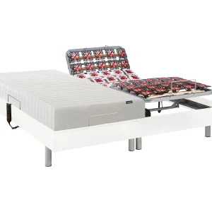 Elektrisch relaxbed met latex matras – 2 x 80 x 200 cm – Wit – ETHER van DREAMEA – Koop nu Elektrisch relaxbed met latex matras – 2 x 80 x 200 cm – Wit – ETHER van DREAMEA – Koop nu