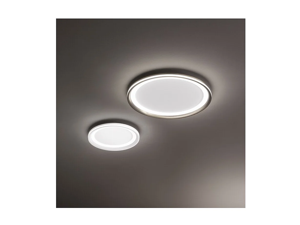Plafonnier LED EDGE Gris Titane 38W Perenz en aluminium
