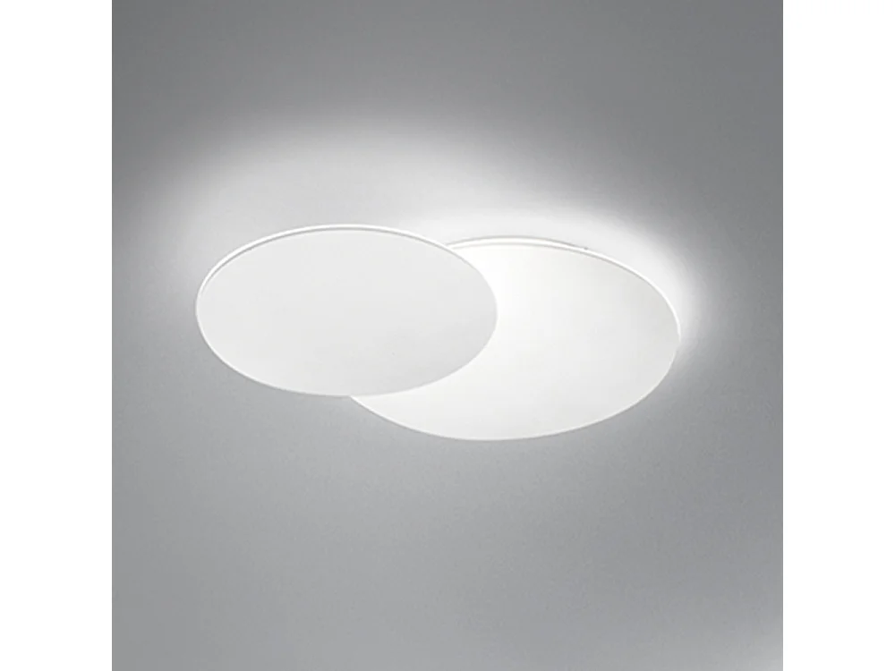 Plafonnier LED DRUM en métal blanc mat 33W Perenz
