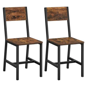 Eetkamerstoel 87,6x50x36 cm zwart vintage bruin Eetkamerstoel 87,6x50x36 cm zwart vintage bruin