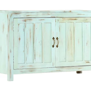 Dressoir 110x35x70 cm massief mangohout lichtblauw Dressoir 110x35x70 cm massief mangohout lichtblauw