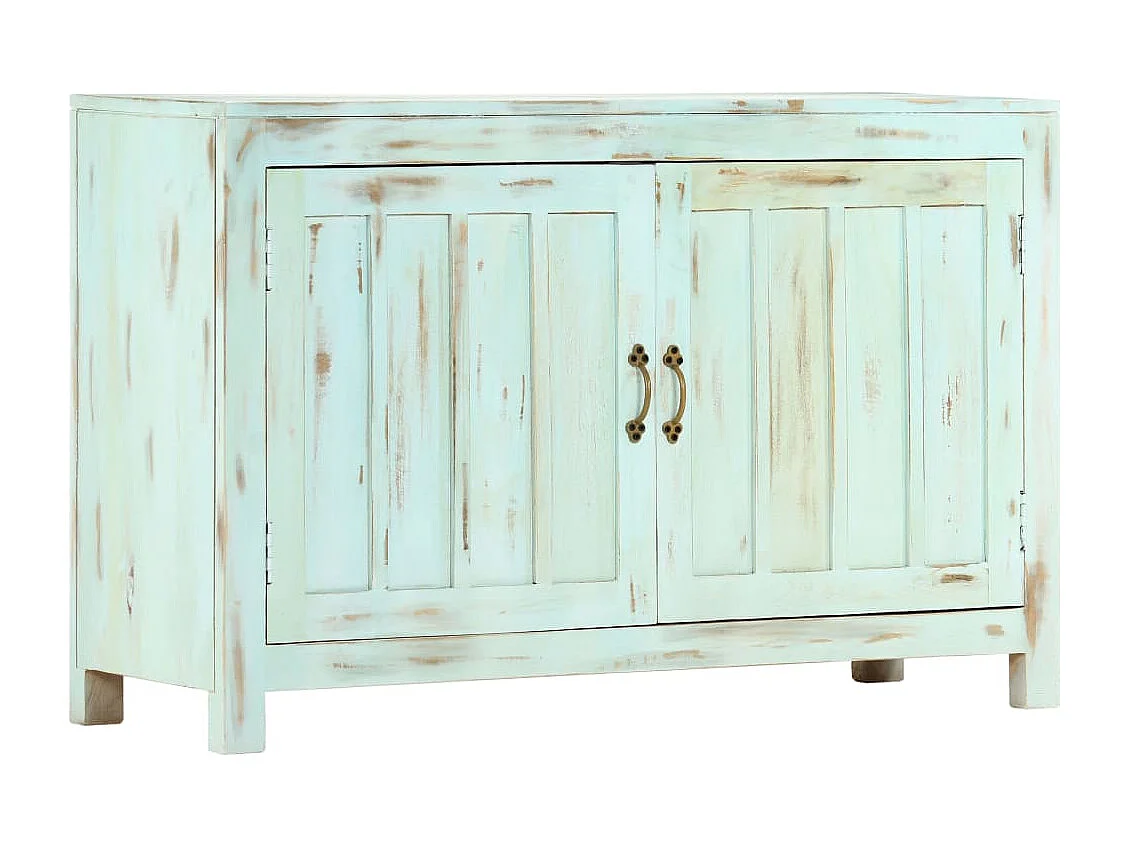 Dressoir 110x35x70 cm massief mangohout lichtblauw