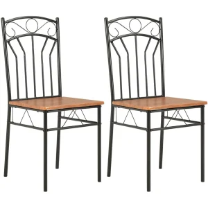 Eetkamerstoelen 2 st MDF bruin Eetkamerstoelen 2 st MDF bruin