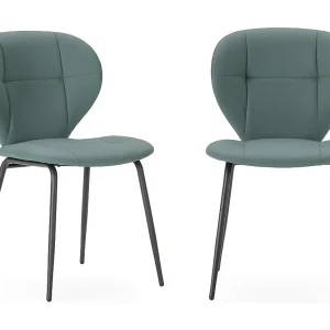 Eetkamerstoel Maura – 50x57x49cm – Groen – Set van 2 Eetkamerstoel Maura – 50x57x49cm – Groen – Set van 2