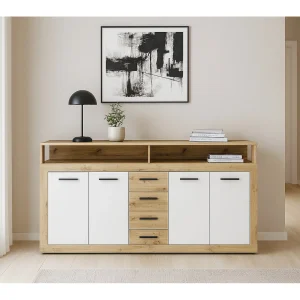 Dressoir Luna XXL 4D4L artisan eiken / wit Dressoir Luna XXL 4D4L artisan eiken / wit