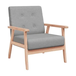 Fauteuil stof lichtgrijs Fauteuil stof lichtgrijs