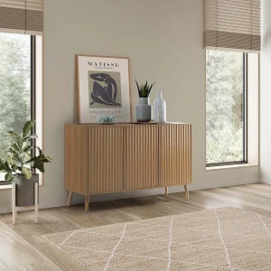 Dressoir Regen 3 deuren eiken kleur, 120 cm breed