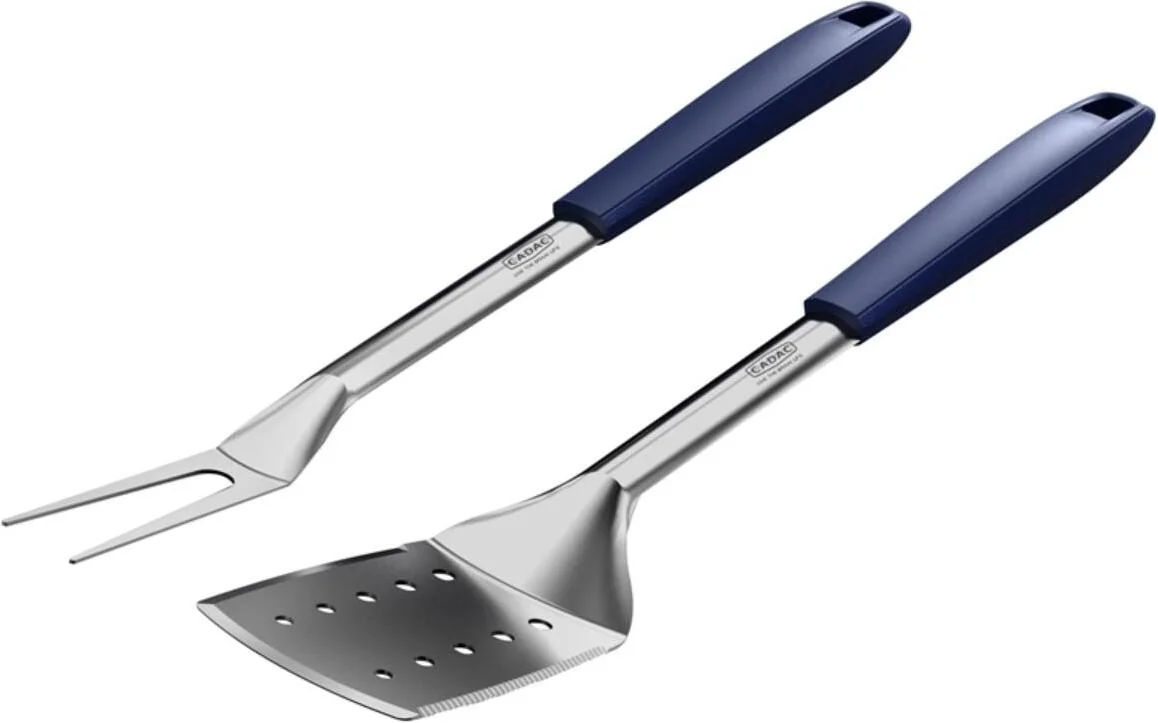 Cadac barbecue set 2-delig blauw / zilver 56 x 16 x 46 cm