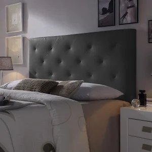 Gecapitonneerd hoofdeinde Rombo 140×60 cm Zwart, Gewatteerd met Schuim, 8 cm dik.