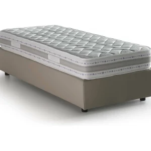 Talamo Italia Eenpersoonsbed Rachele Grijs Taupe Matras Inclusief, Afneembaar, Opbergruimte Made in Italy Talamo Italia Eenpersoonsbed Rachele Grijs Taupe Matras Inclusief, Afneembaar, Opbergruimte Made in Italy