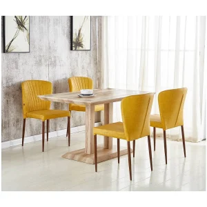 "Alina" Rechthoekige Eettafel – Eiken – 130 x 80 x 75 cm – 4 Zitplaatsen – Eigentijdse Stijl