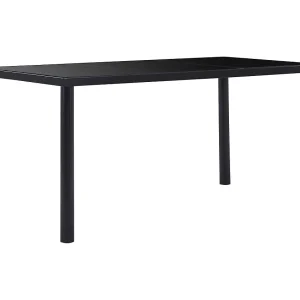 Eettafel 160x80x75 cm gehard glas zwart Eettafel 160x80x75 cm gehard glas zwart