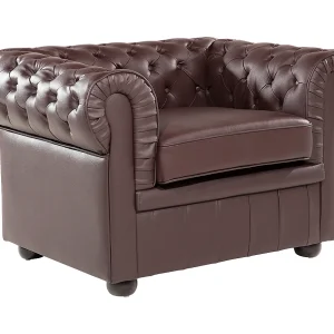 Fauteuil leer bruin CHESTERFIELD Fauteuil leer bruin CHESTERFIELD