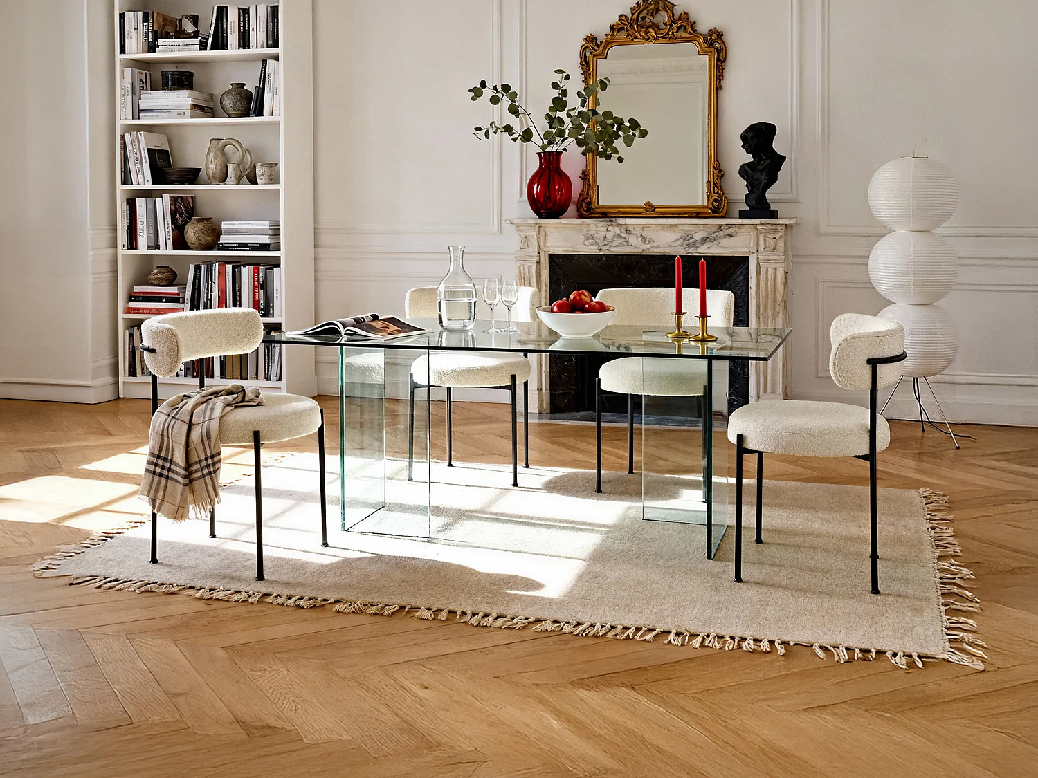 Eettafel COLEDON - 8 personen - Gehard glas