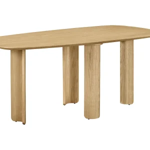 Eettafel 180×90 cm – rechthoekig – houtlook naturel eiken – CALNES Eettafel 180×90 cm – rechthoekig – houtlook naturel eiken – CALNES