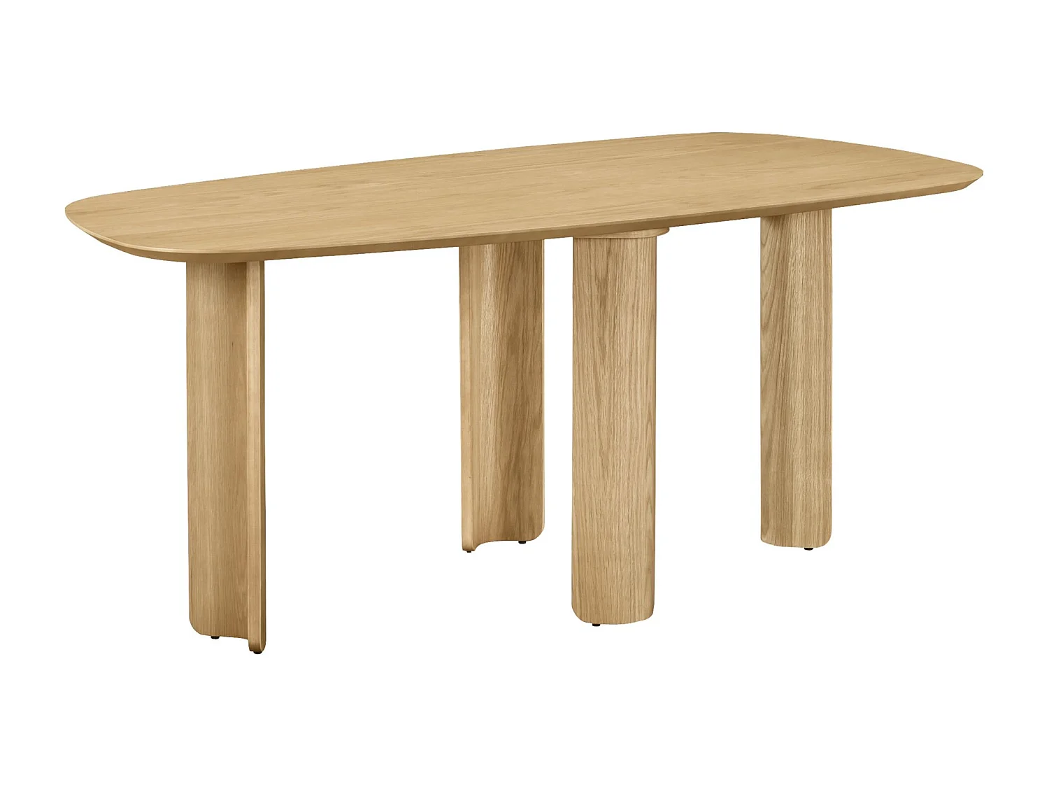 Eettafel 180x90 cm – rechthoekig – houtlook naturel eiken – CALNES