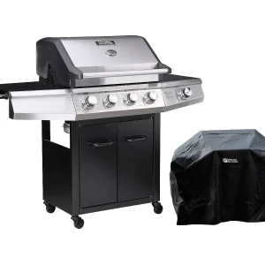 Gas BBQ gasbarbecue barbecue "Bingo 5" – 5 branders waarvan 1 zijbrander – 15,2 kW + beschermhoes – Zwart Gas BBQ gasbarbecue barbecue "Bingo 5" – 5 branders waarvan 1 zijbrander – 15,2 kW + beschermhoes – Zwart