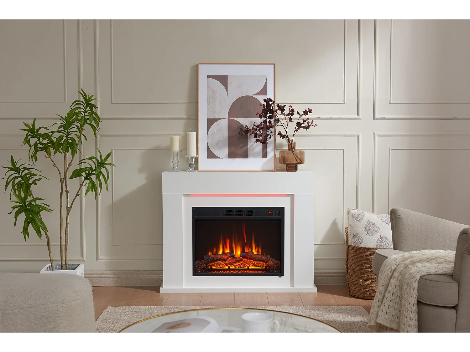 Elektrische haard BALDERIA Finn Design - Vrijstaande haard - Wit