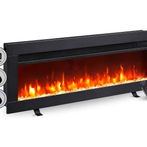 Elektrische haard BALDERIA Agnes 36 – staande, wand- of inbouwhaard – zwart Elektrische haard BALDERIA Agnes 36 – staande, wand- of inbouwhaard – zwart